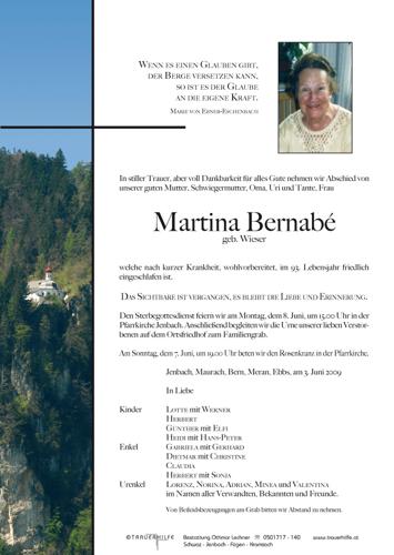 Parte von Martina Bernabé