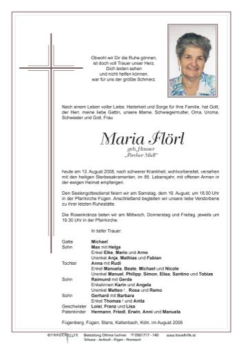 Parte von  Flörl Maria Frau