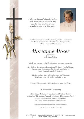 Parte von  Moser Marianne Frau