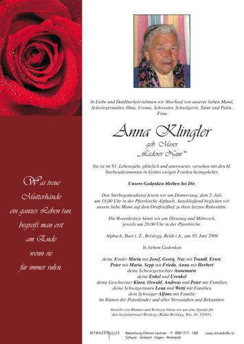 Parte von Anna Klingler