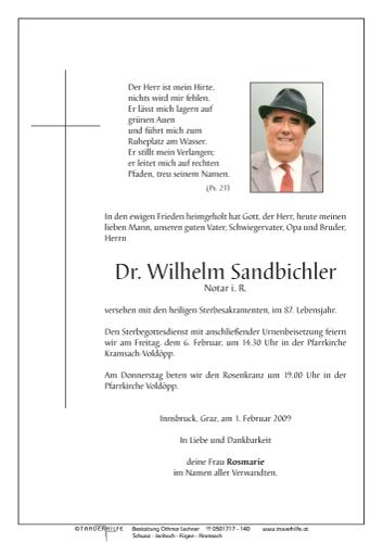 Parte von  Dr. Sandbichler Wilhelm Herr