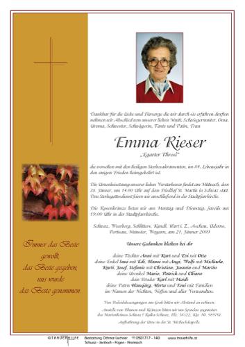 Parte von  Rieser Emma Frau
