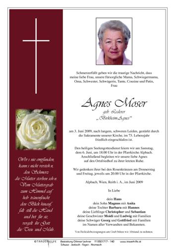 Parte von Agnes Moser