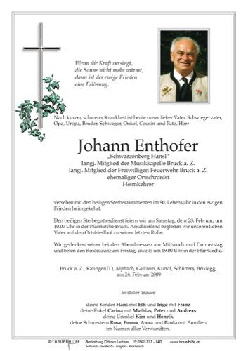 Parte von  Enthofer Johann Herr
