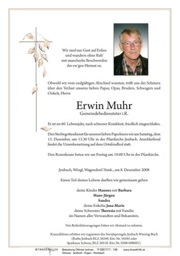 Parte von  Muhr Erwin Herr