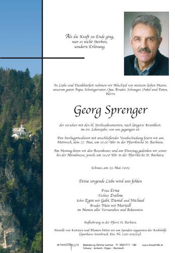 Parte von Georg Sprenger