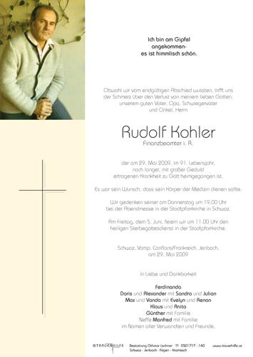 Parte von Rudolf Kohler