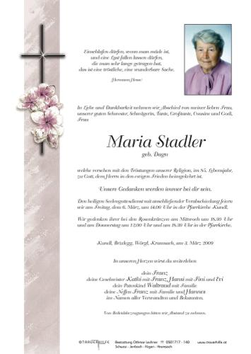 Parte von  Stadler Maria Frau