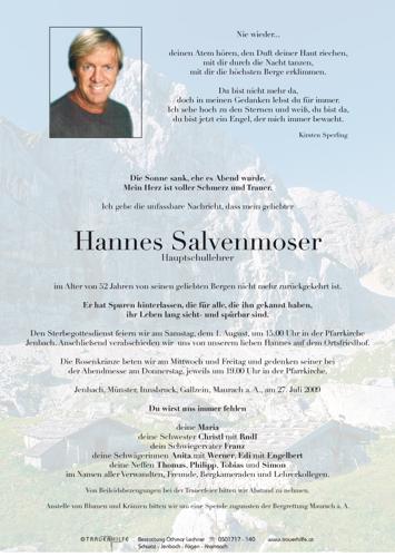 Parte von Hannes Salvenmoser