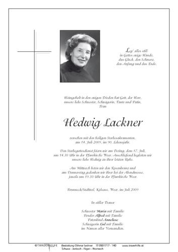 Parte von Hedwig Lackner