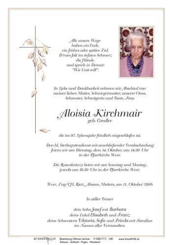 Parte von  Kirchmair Aloisia Frau