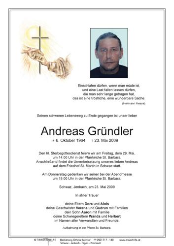Parte von Andreas Gründler